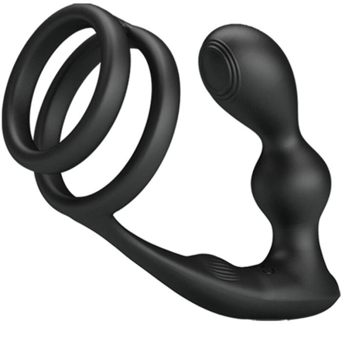 Obsenza - Pretty Love Marshall Anillo para Pene con Plug Anal Vibratorio y Control Remoto - Image 1