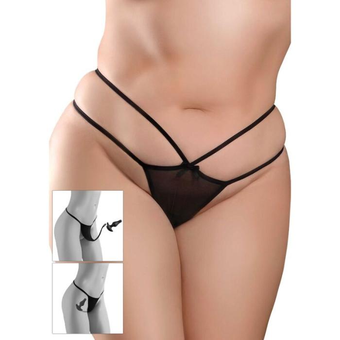 Obsenza - Culottes Érotiques avec Plug et Contrôle à Distance - Triple Teaser - Image 1