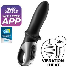 Obsenza - Vibromasseur Anal Hot Passion avec Fonction Chauffante et Application Satisfyer - Noir - Image 1