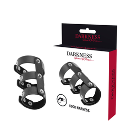 Obsenza - Anillo Ajustable de Cuero para Pene y Testículos Darkness - Image 1