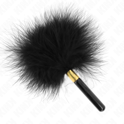 Obsenza - Plumas para Cosquillas KINK Metal Dorado y Negra 18 cm - Negro - Image 1