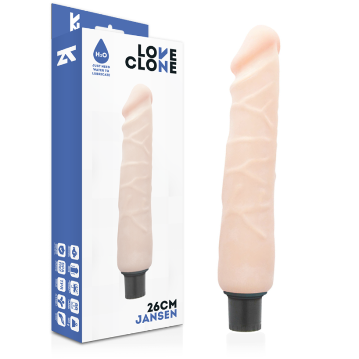 Obsenza - Vibrador Realístico LoveClone Jansen Self Lubrication 26 cm x 4. - Image 1