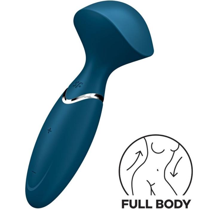 Obsenza - SATISFYER Mini Wand-er Blue: Compact Power for Ultimate Clitoral and Full-Body Stimulation - Image 1