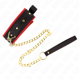 Obsenza - Coleira com Trela Ajustável de Tecido Liso 33-48 cm x 5,7 cm KINK - Image 1