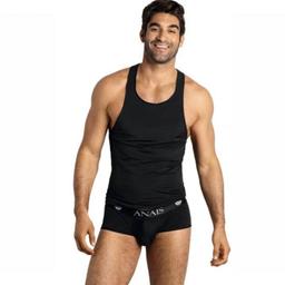 Obsenza - Top Petrol de Encaje y Microfibra para Hombre - ANAIS MEN - Negro - Image 1