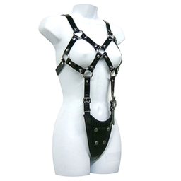 Obsenza - Arnês de Couro Ajustável para Mulheres - BDSM Elegante - OS - Image 1