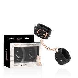 Obsenza - Elegant Vegan Leather Ankle Cuffs with Neoprene Lining for BDSM Play - Image 1