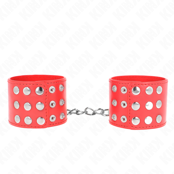 Obsenza - KINK Handgelenkfesseln mit Druckverschluss, verstellbar 19-24 cm - Rot - Image 1