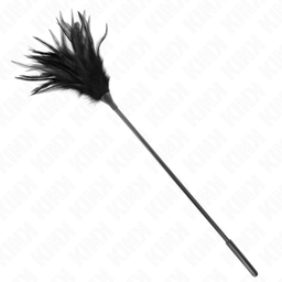 Obsenza - Plumes de Chatouilles Noires 45 cm - KINK, Sensualité et Douceur - Noir - Image 1