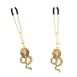 Obsenza - Pinze per Capezzoli Pendenti Cobra 6 cm – Stimolazione e Controllo KINK - Image 1