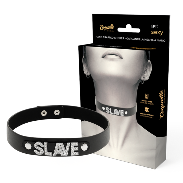 Obsenza - Collar Choker de Cuero Vegano Inspiración BDSM para Lencería y Fetish - OS - Image 6