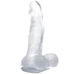 Obsenza - BAILE Realistic Transparent Dildo with Suction Cup and Testicles 16. - Image 1