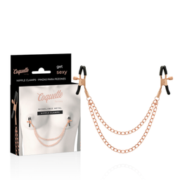 Obsenza - Coquette Chic Desire Metall-Nippelclips mit Kette für BDSM und Stimulation - Image 1