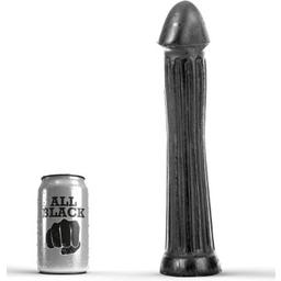Obsenza - Plug Dildo de 31 cm con Surcos Profundos para Placer Intenso - Negro - Image 1