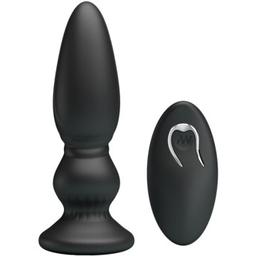 Obsenza - MR Play Leistungsstarker Vibrator mit Fernbedienung und Analstecker - Schwarz - Image 1