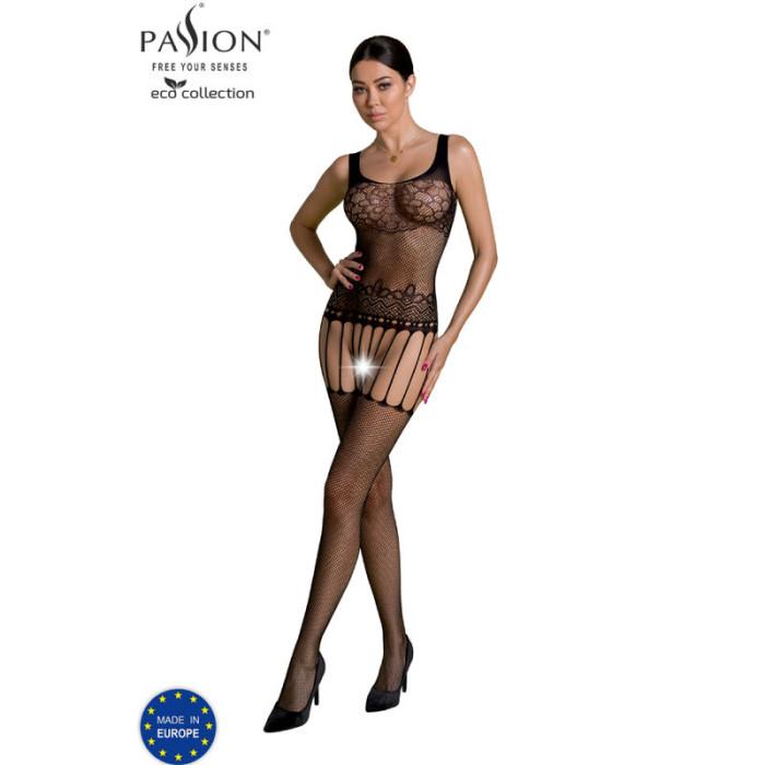 Obsenza - Bodystocking Éco Collection Passion Eco BS001 Noir - Élégance et Respect de l'Environnement - TU - Image 1