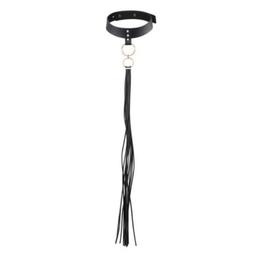 Obsenza - Tassel Choker Necklace - Bold BDSM Accessory for Playtime - Black - Image 1