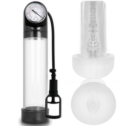 Obsenza - Pump Addicted RX9 Transparent Masturbator for Enhanced Performance - Beige - Image 1