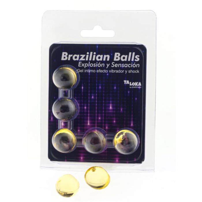 Obsenza - 5 Sfere Brasiliane Gel Emozionante Vibrante ed Effetto Shock - Diverty Sex - Image 1