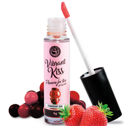 Obsenza - Brilho Labial Vibrante Kiss com Vibração e Sabor Morango - Image 1