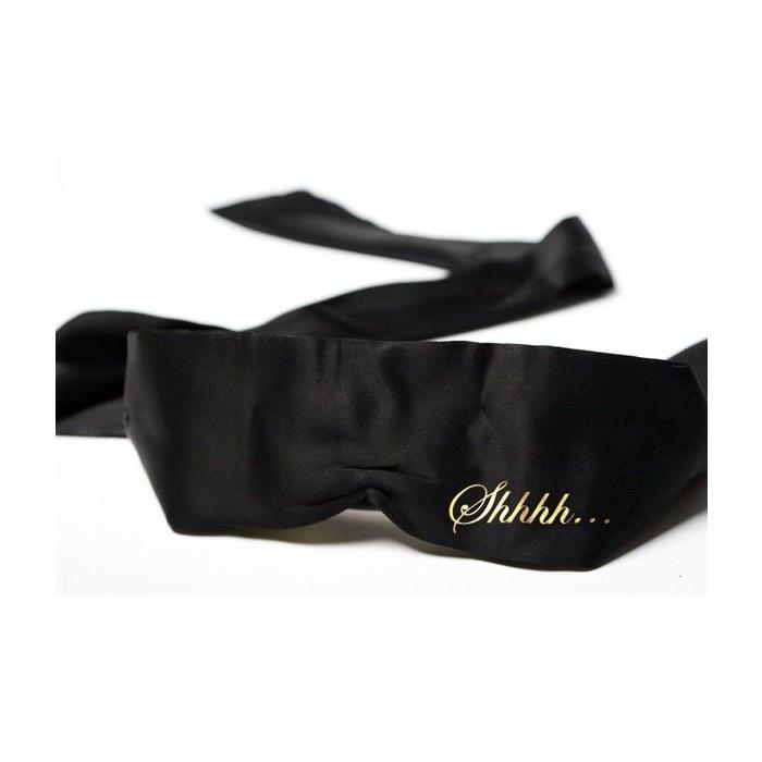 Obsenza - Masque Chut Érotique en Satin pour Jeux Sensuels - Noir - Image 1