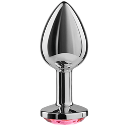 Obsenza - Plug Anal Fúcsia de Alumínio 8 cm para Prazer e Bem-Estar - Fúcsia - Image 1