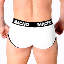 Obsenza - Slip Uomo Classico con Coppa di Valorizzamento MACHOSLIP BIANCO - Bianco - Image 1