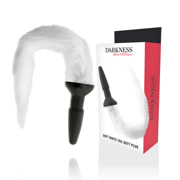 Obsenza - Plug Anal Silicone avec Queue - Stimulation et Fantaisie - Blanc - Image 1