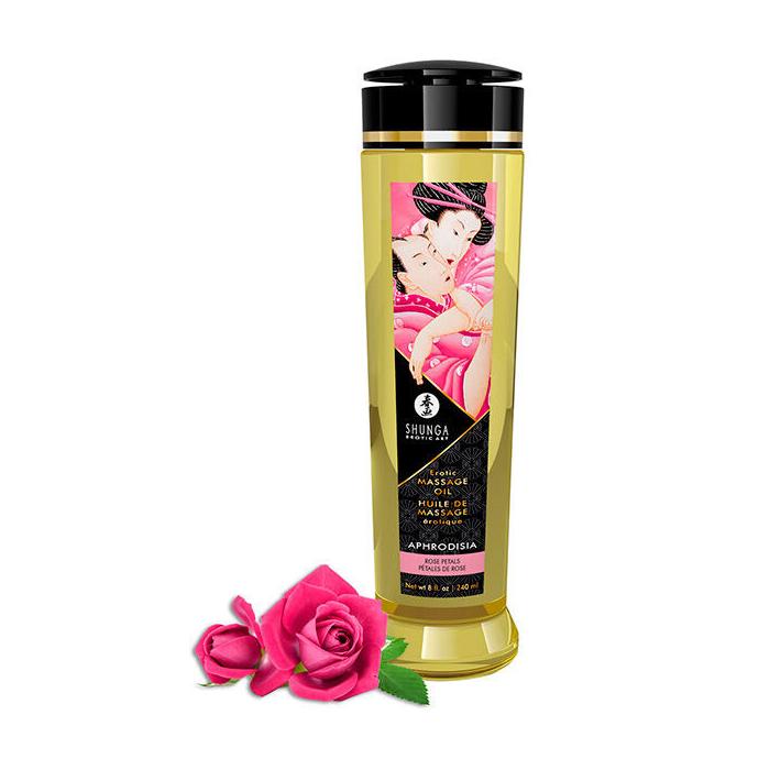 Obsenza - Shunga Aphrodisierendes Massageöl mit Rosenblüten Duft - 100ml - Image 1