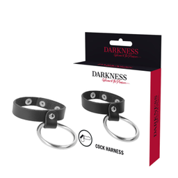 Obsenza - Darkness Black and Metal Penis and Testicle Ring for Enhanced Pleasure - Image 1