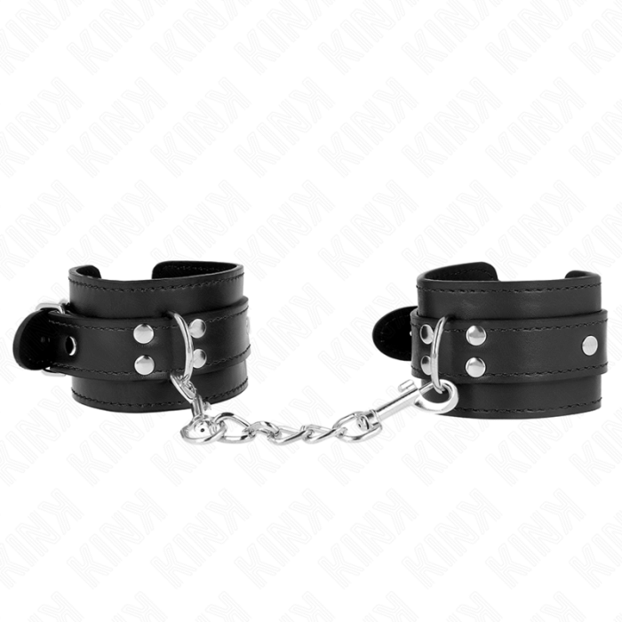 Obsenza - Muñequeras Sencillas Ajustables KINK para Control y Estilo en BDSM - Negro - Image 1