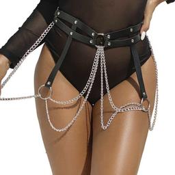 Obsenza - Sublime Leather Ring Chainbelt for Seductive Elegance - OS - Image 1