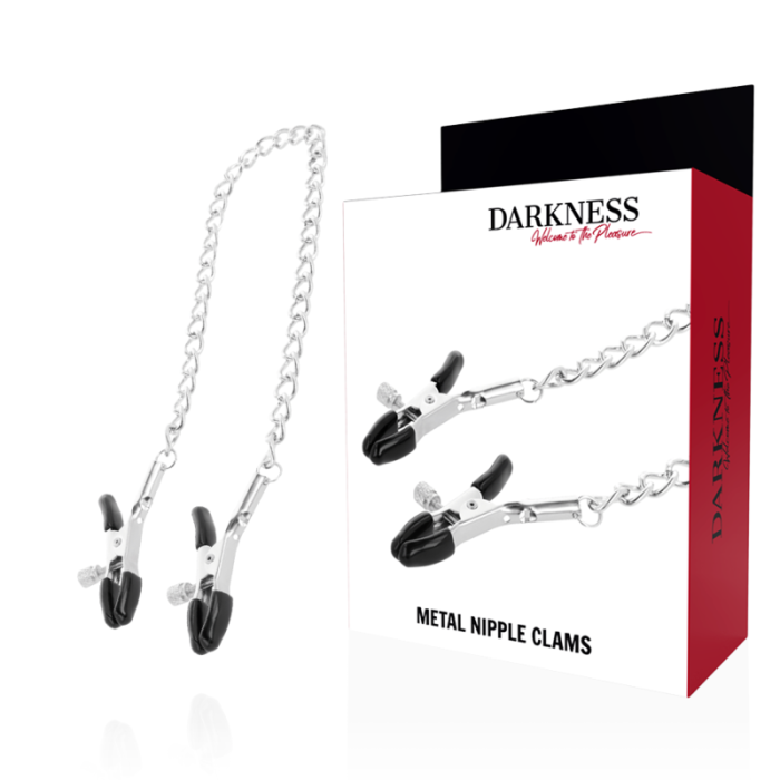 Obsenza - Darkness Adjustable Metal Nipple Clamps for Sensual Play - Image 1
