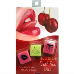 Obsenza - Juego de Dados Sexuales para Sexo Oral con Brillo en la Oscuridad - Image 1
