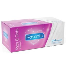Obsenza - Presante Punti Passanti e Strisce Intensity 144 Unit - Preservativi strutturati con nervature e punti per un piacere intenso - Image 1