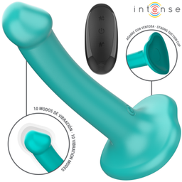Obsenza - Vibrador KATIE con Ventosa, 10 Modos, Control Remoto Azul Oscuro - Image 1