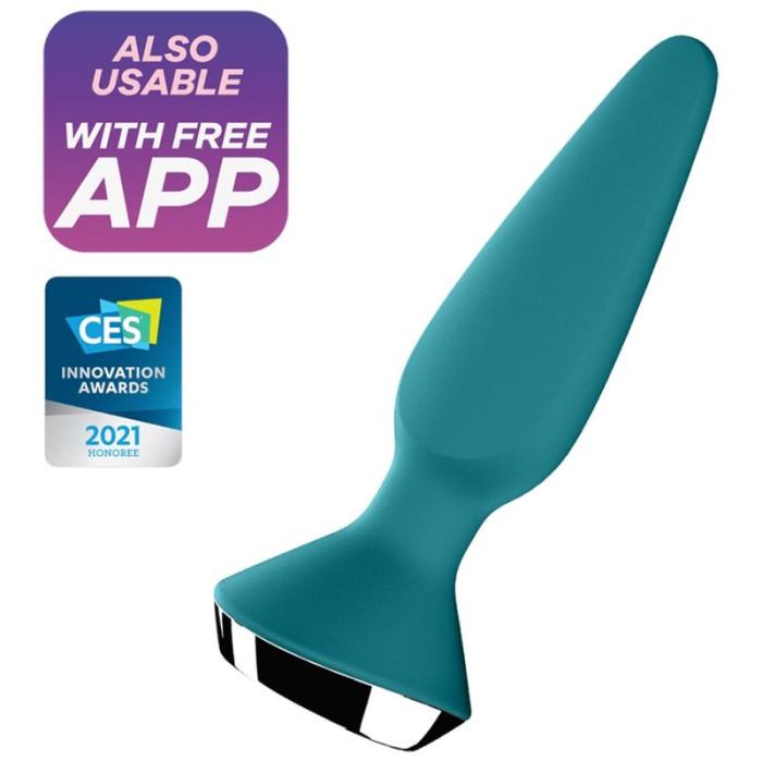 Obsenza - Satisfyer Plug-licious 1 App-Controlled Vibrating Anal Plug - Green - Image 1