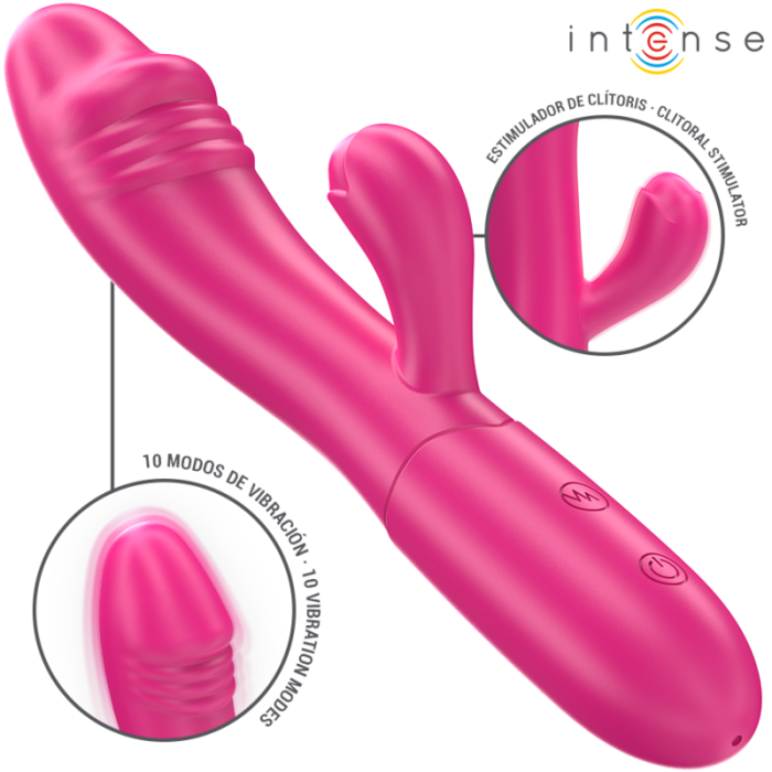 Obsenza - Vibrador Flexível IVY com 10 Vibrações e Língua Estimulante - Rosa - Image 1