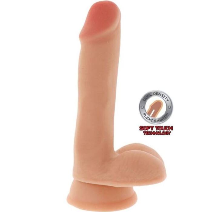 Obsenza - Dildo de Doble Densidad 17 cm con Testículos Naturales para Placer Realista - Image 1