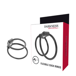 Obsenza - Anillos Duo para Pene y Testículos Potenciadores Darkness - Image 1