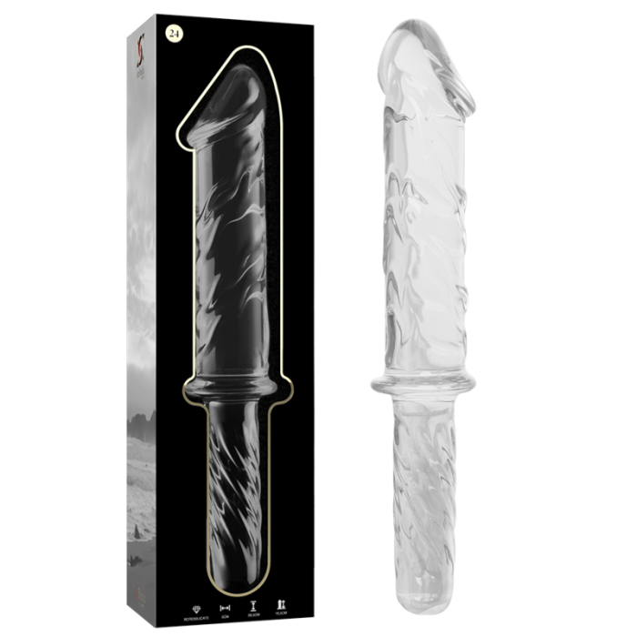 Obsenza - Dildo de Cristal Transparente Modelo 24 NEBULA SERIES BY IBIZA - Image 1