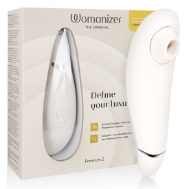 Obsenza - Estimulador de Clítoris Womanizer Premium 2 con Tecnología Pleasure Air - Blanco - Image 1