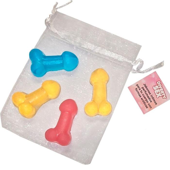 Obsenza - Mini Savons Parfumés en Forme de Pénis - Set de 4 pour Fête Coquine - Image 1