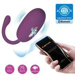 Obsenza - Pretty Love Doreen Rechargeable Vibrating Egg with App Control - Purple - Image 1