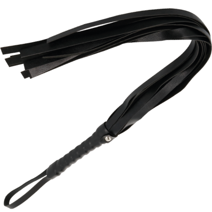 Obsenza - Darkness Bondage Whip 45 cm – Elegant BDSM Flogger for Sensual Play - Black - Image 1