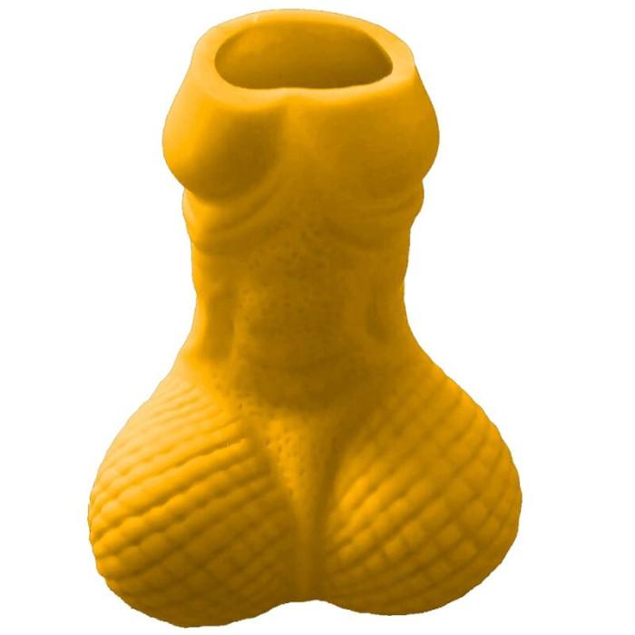 Obsenza - Vaso de chupito con forma de pene amarillo para fiestas y despedidas - Amarillo - Image 1