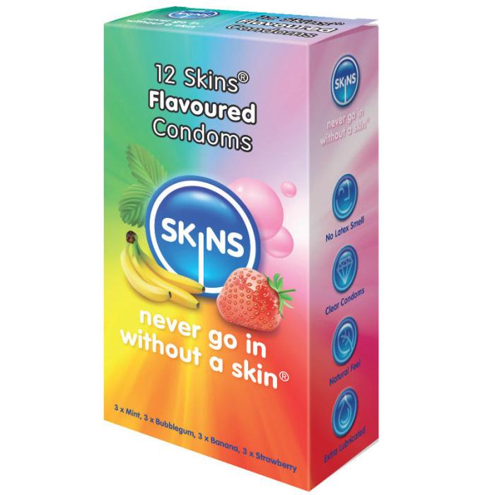 Obsenza - Preservativos Skins Sabor Pele - Pack de 12 Unidades - Image 1