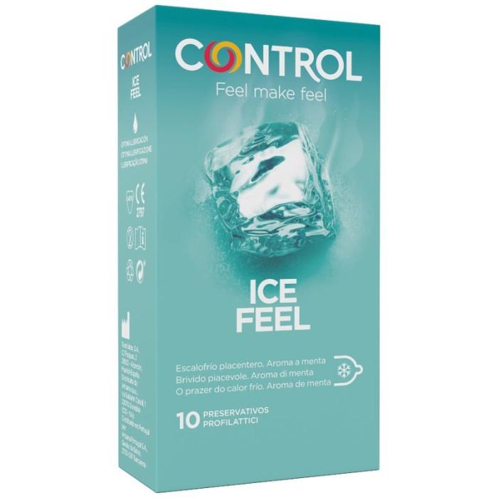 Obsenza - CONTROL Eisfeel Cool Effect Kondome – Minze Aroma, 10 Stück - Image 1