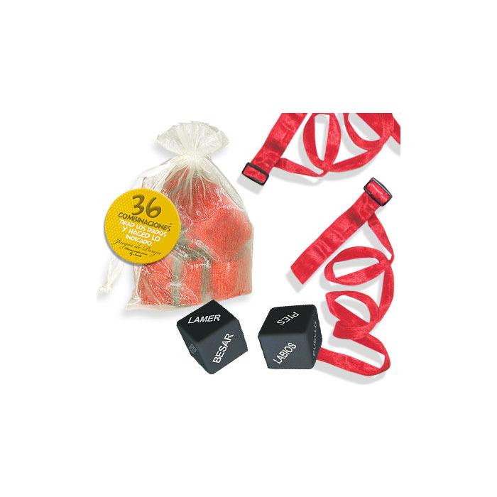 Obsenza - Kit de Ataduras Rojas con Dados y Bolsa Organza INEDIT - Image 1