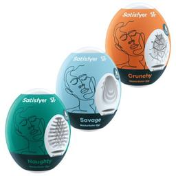 Obsenza - Satisfyer Egg 3er Set Masturbateurs Naughty, Savage &amp; Crunchy - Image 1